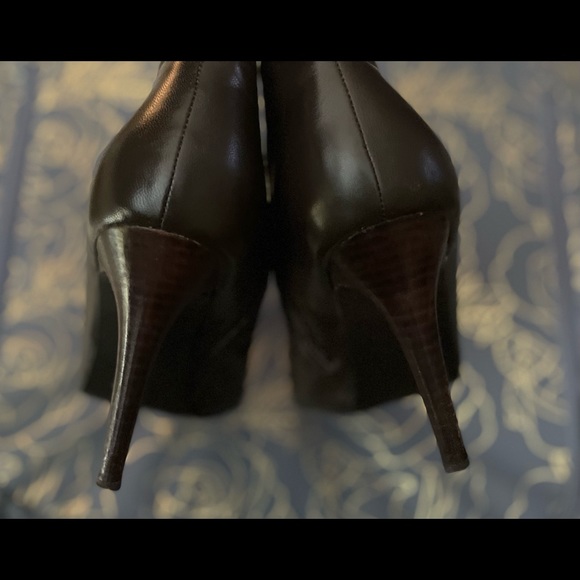 Colin Stuart - Brown man-made 4 inch heel booties. - Picture 3 of 3